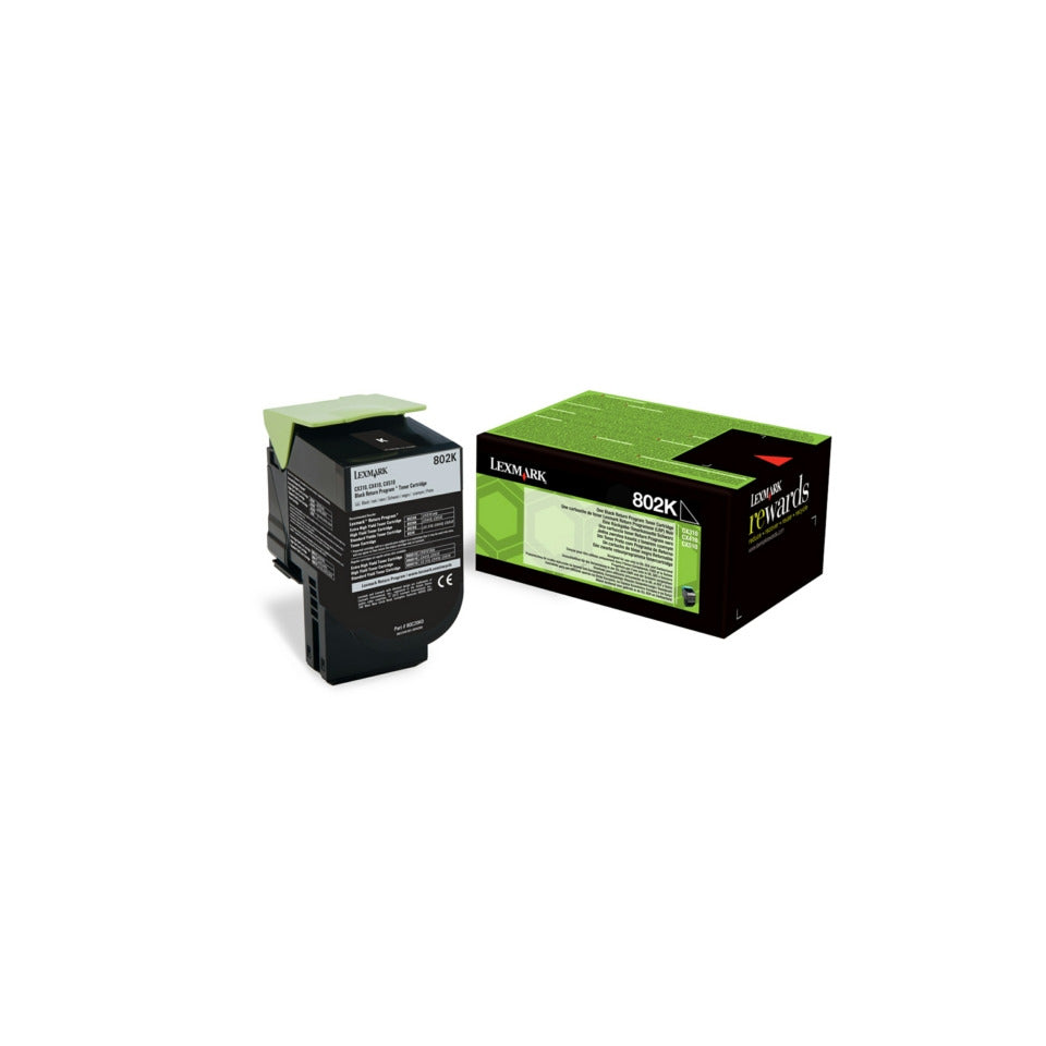 Lasertoner 802K schwarz   Return LEXMARK 80C20K0 LEXMARK 80C20K0 Return