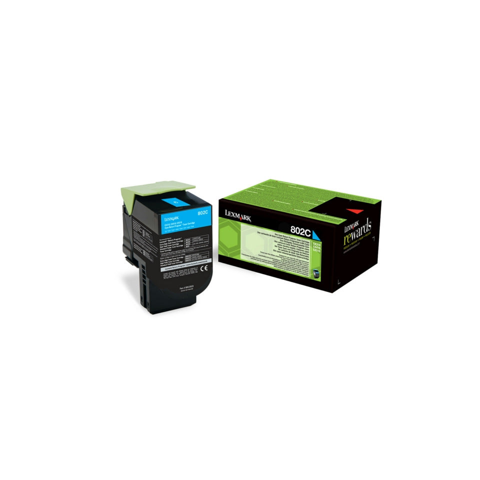 Lasertoner 802C cyan   Return LEXMARK 80C20C0 LEXMARK 80C20C0 Return