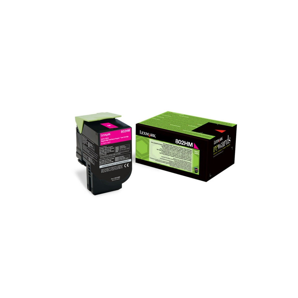 Lasertoner Return 802HM, 3.000 Seiten, magenta LEXMARK 80C2HM0 LEXMARK 80C2HM0 Return