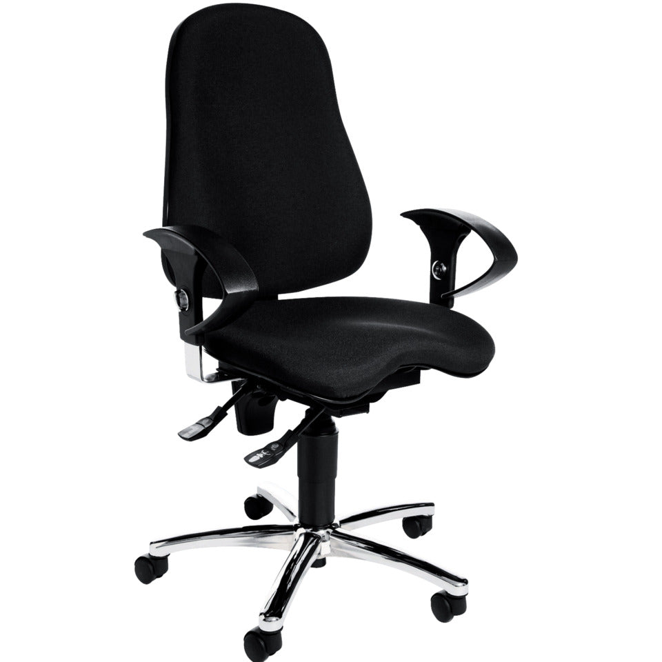 Fitness-Drehstuhl Sitness 10 schwarz   mit Armlehnen TOPSTAR SI59U G20 TOPSTAR SI59U G20 mit Armlehnen