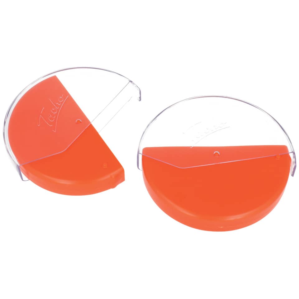 Tachoscheibenbehälter, Ø13cm, Kunststoff, glänzend, transparent/orange RNK 3099 RNK 3099 14cm D.