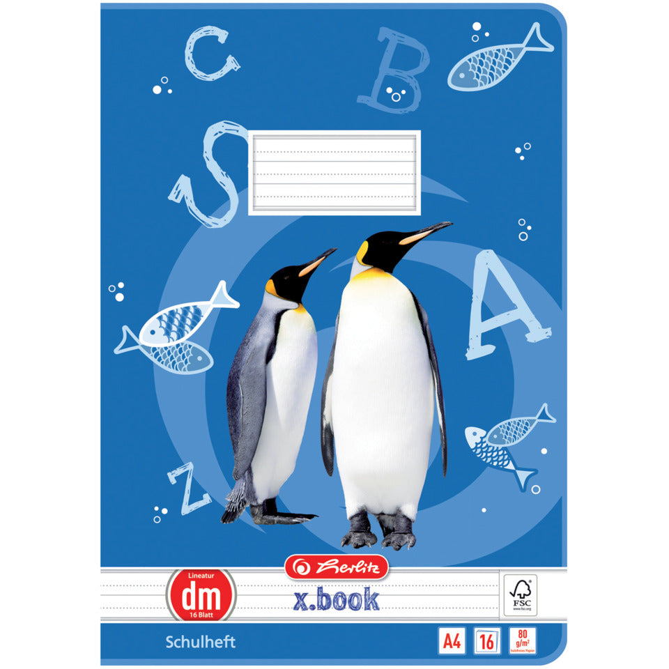Schulheft, A4, liniert, dm, 16 Blatt HERLITZ 400198826 HERLITZ 400198826 11322401