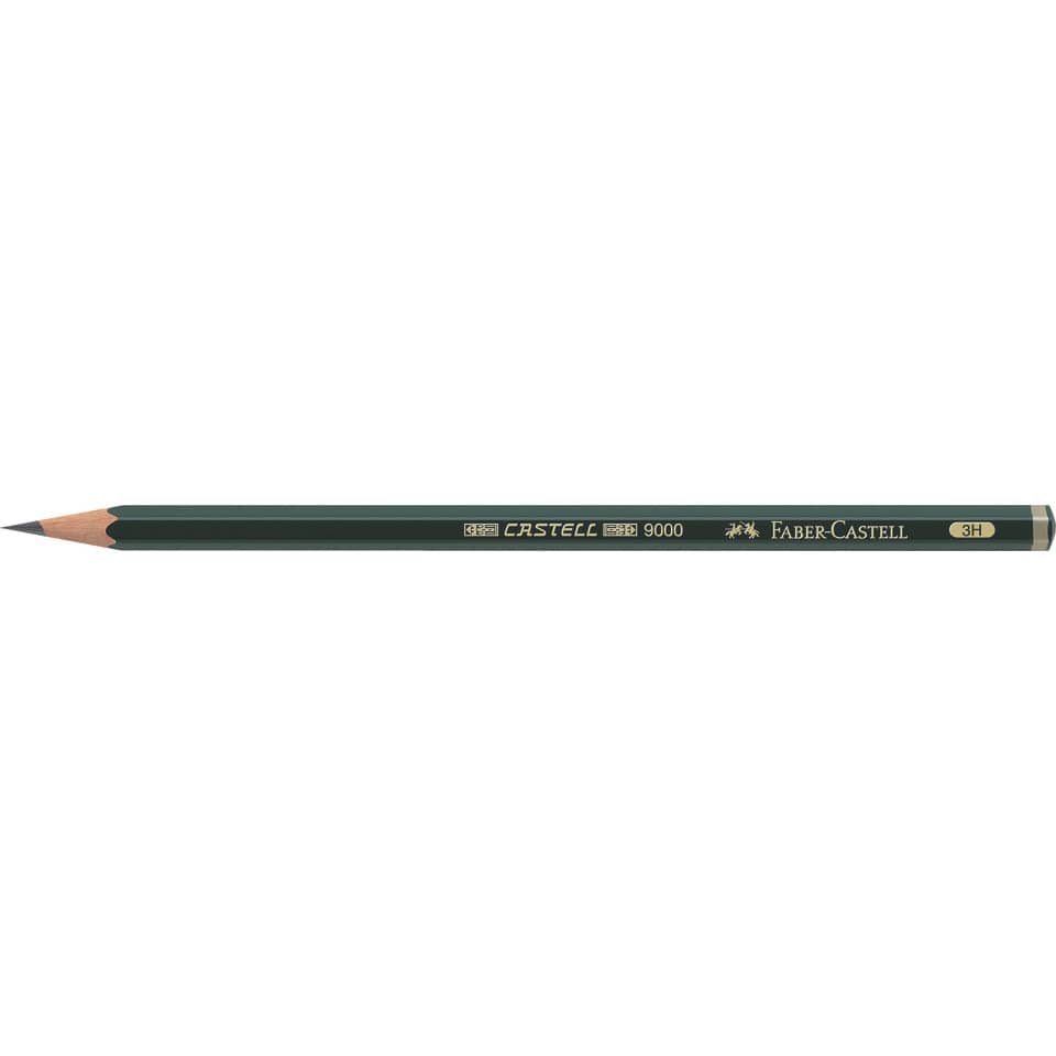 Bleistift Castell® 9000, 3H FABER CASTELL 119013