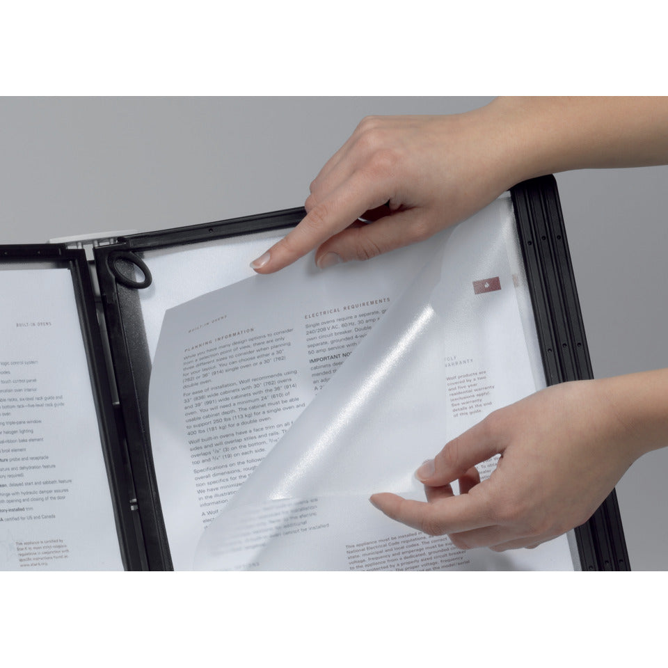 Sichttafel SHERPA® Panel A4, PP, A4, schwarz DURABLE 5606 01