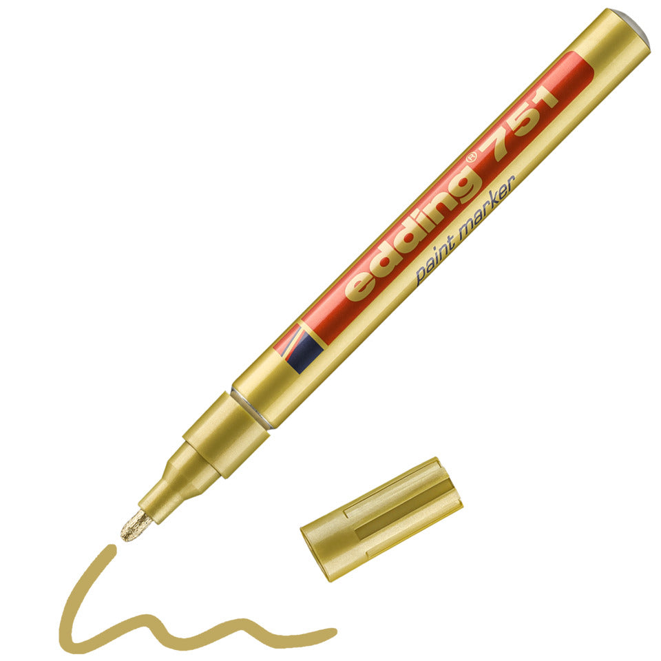 Lackmarker 751, 1-2mm, Rundspitze, gold EDDING 4751053 EDDING 751-053   Rundspitze