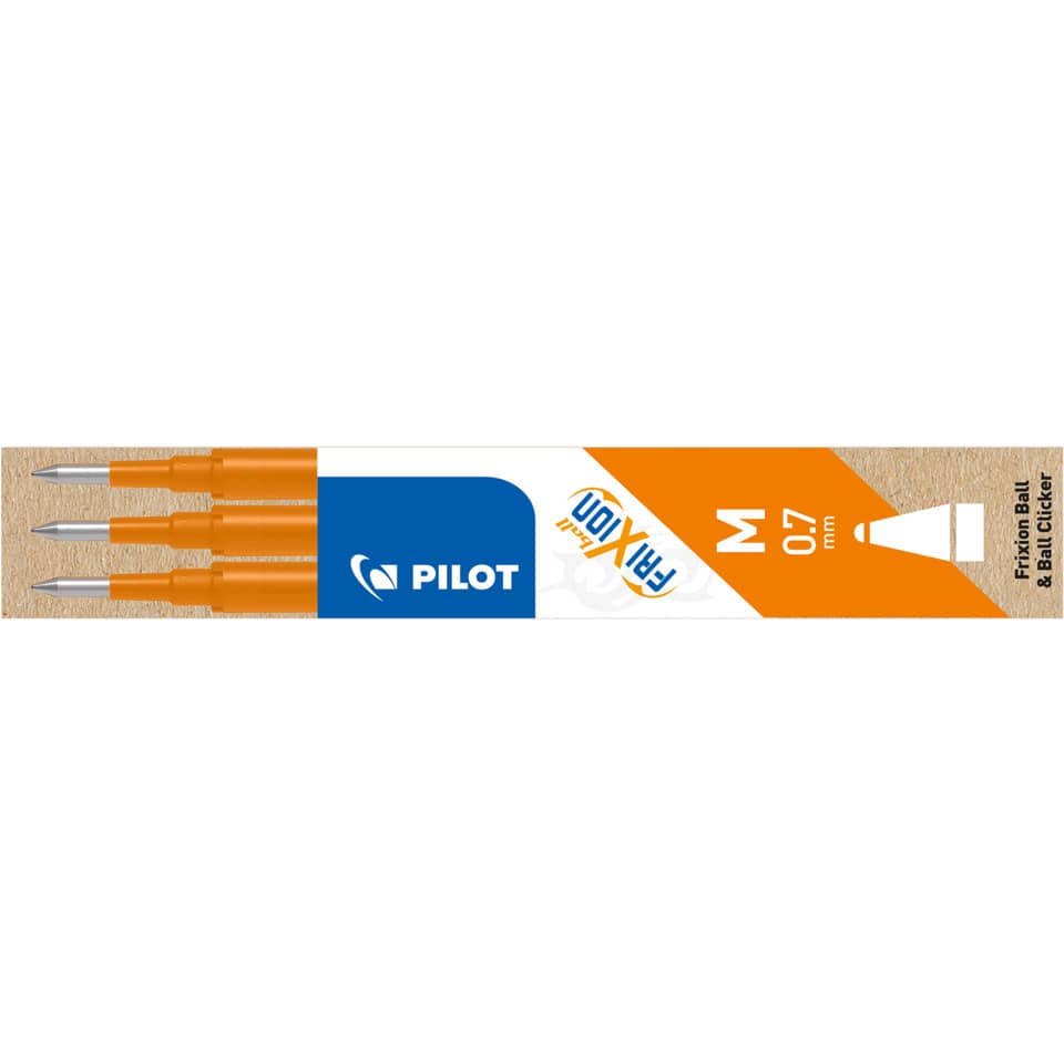 Tintenrollermine FriXion Ball/Clicker, 0,4mm, 3 Stück, orange PILOT BLS-FR7-O-S3 PILOT BLS-FR7-O-S3 2261006F
