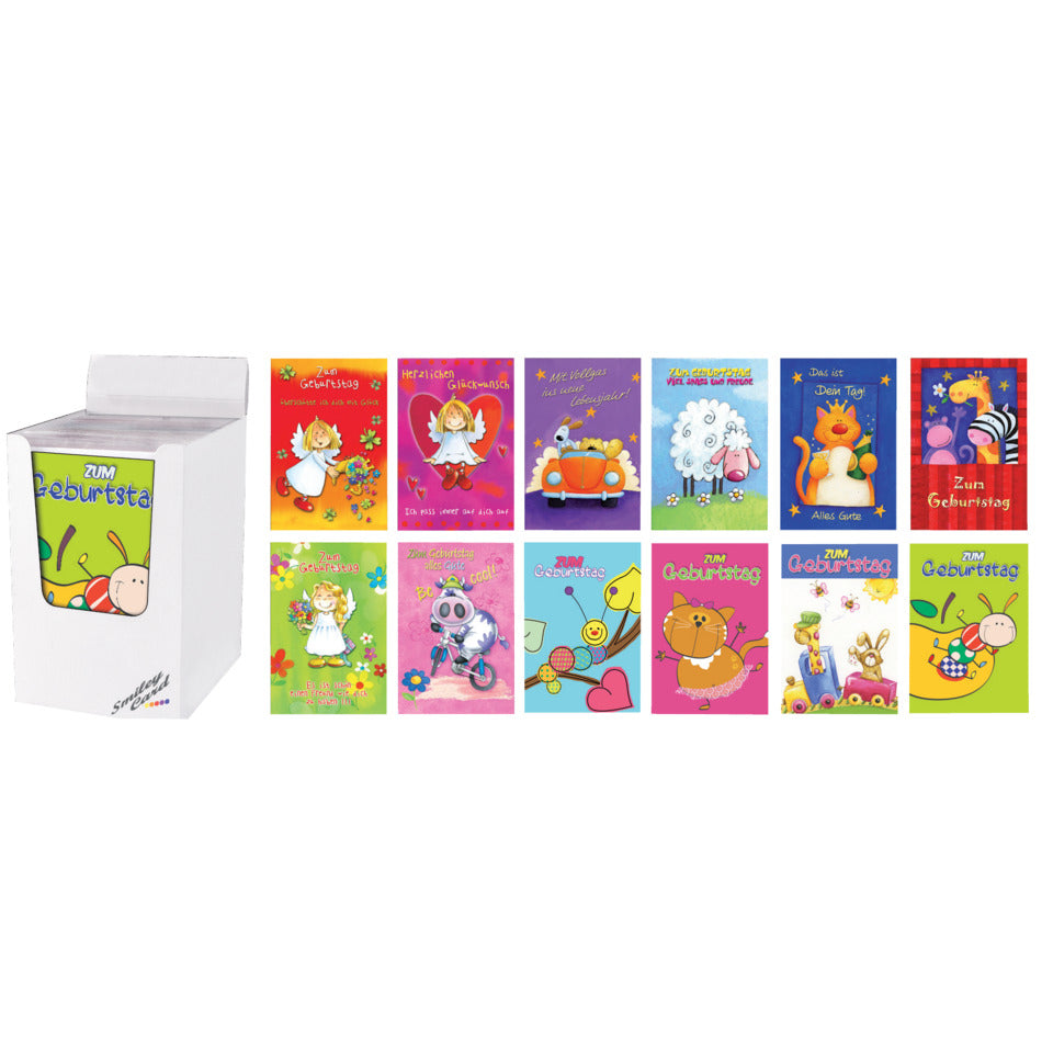 Geburtstagskarte Kinder, 60er Box, sortiert  50-0060