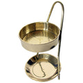 Weihrauchständer mit Teelicht, Messing, gold  489M 489M   8cm  m.Teelicht
