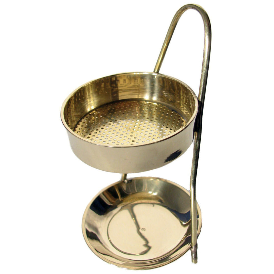Weihrauchständer mit Teelicht, Messing, gold  489M 489M   8cm  m.Teelicht