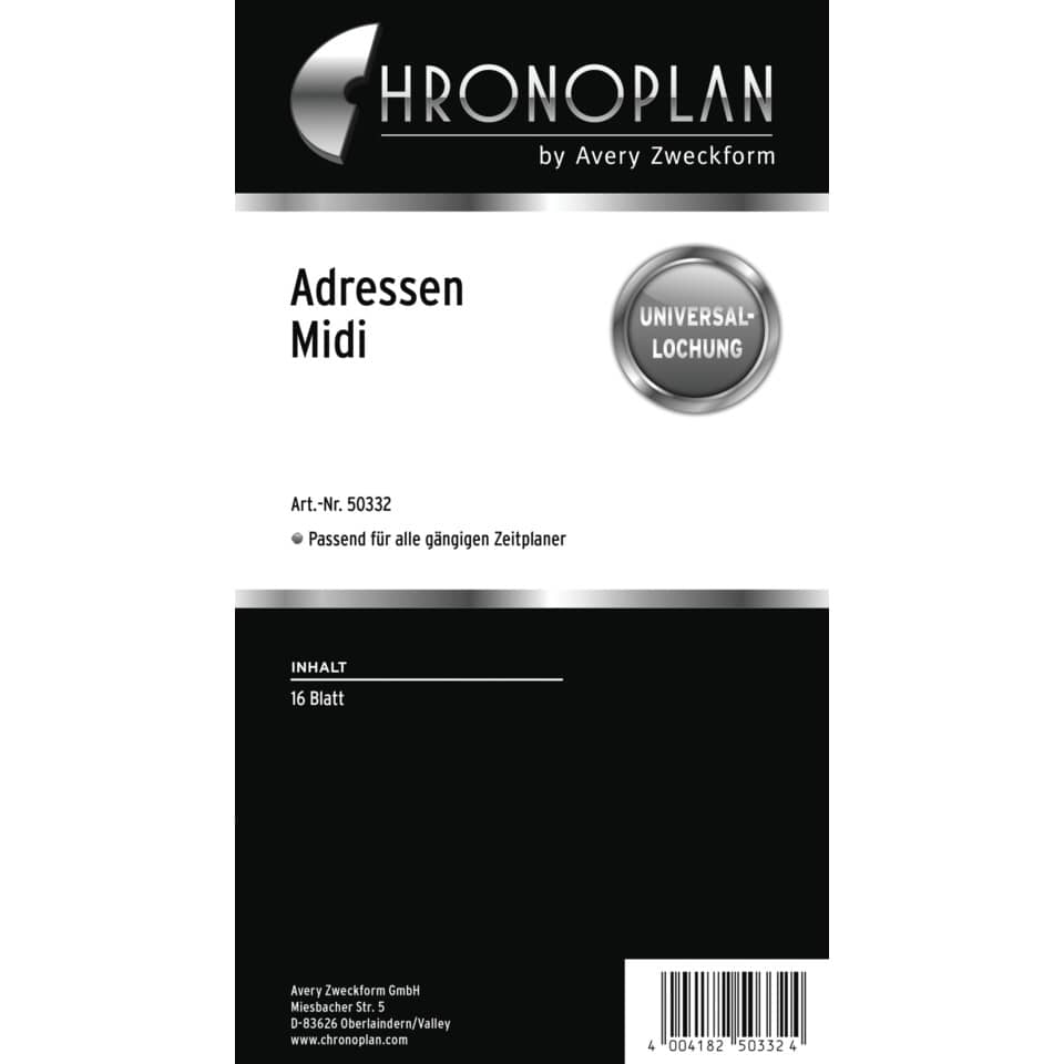 Notizblatt Midi, 96 x 172 mm, 80g/m², 16 Blatt, liniert, weiß CHRONOPLAN 50332