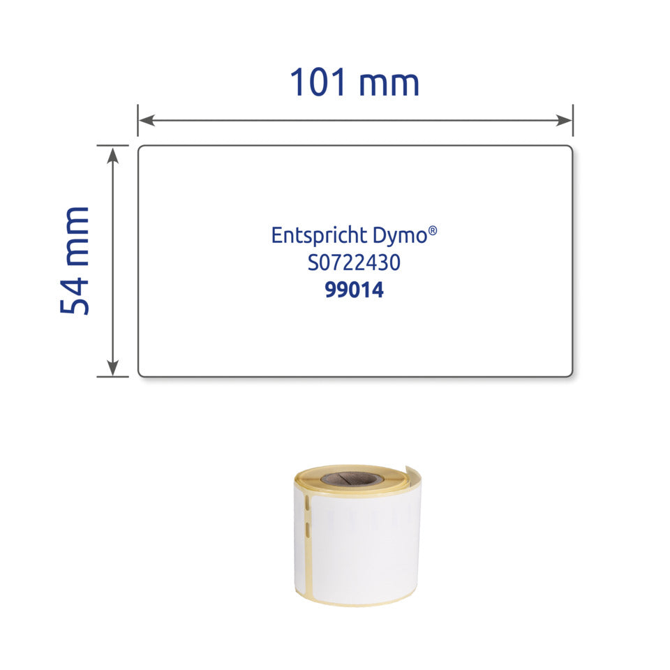 Rollen-Etiketten permanent, 54x70mm, 220 Stück, weiß AVERY ZWECKFORM AS0722430 AVERY ZWECKFORM AS0722430 permanent