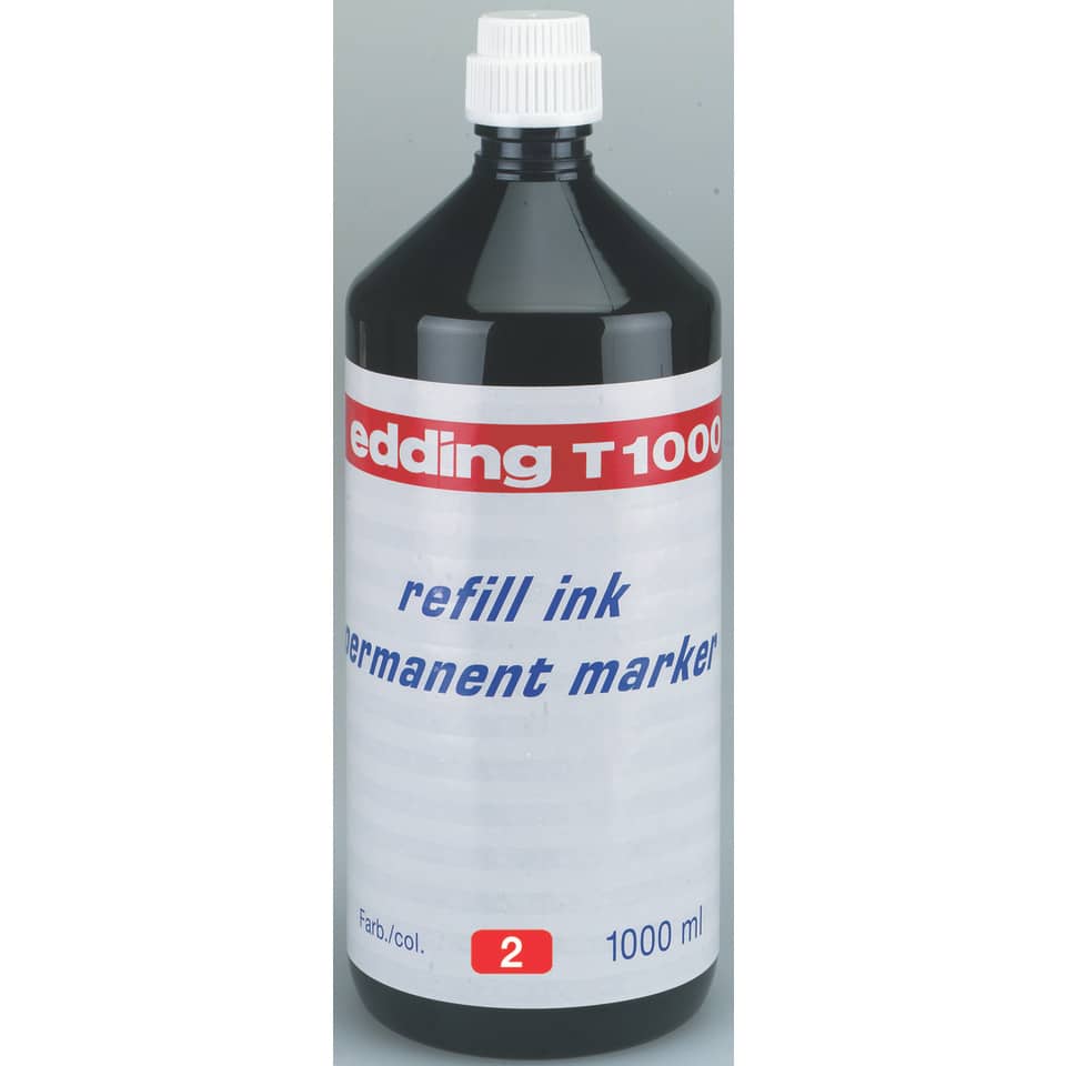 Nachfülltinte Permanentmarker, 1000ml, rot EDDING 4-T1000002 EDDING T1000-002