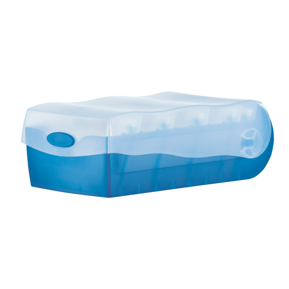 Lernkartei CROCO DIN A7 quer, Lernkartei mit 100 Karten, transluzent-blau HAN 997-643D HAN 997-643 für 900 Karten