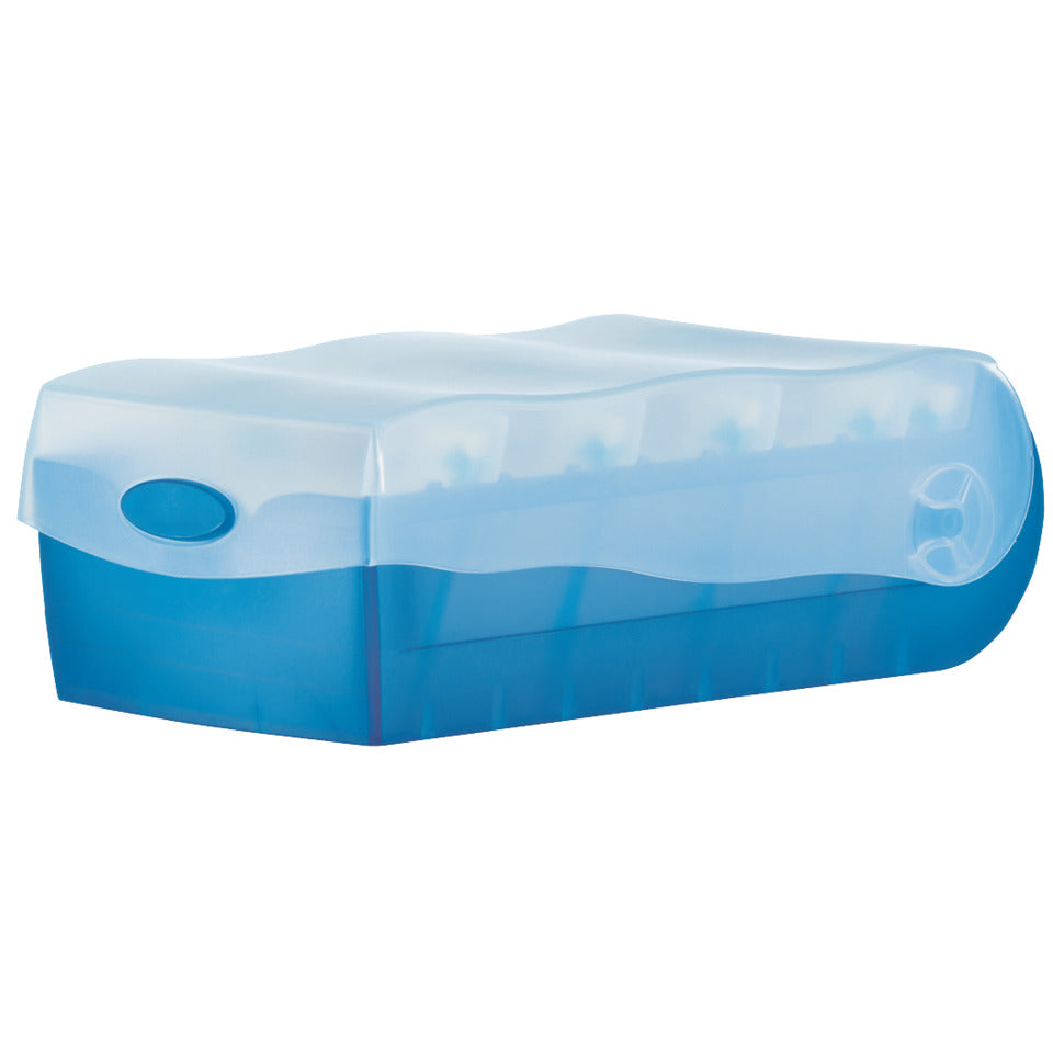 Lernkartei CROCO DIN A7 quer, Lernkartei mit 100 Karten, transluzent-blau HAN 997-643D HAN 997-643 für 900 Karten