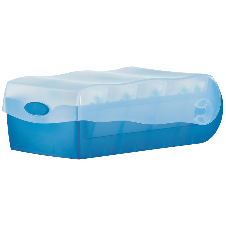 Lernkartei CROCO DIN A8 quer, Lernkartei mit 100 Karten, transluzent-blau HAN 998-643D HAN 998-643 für 500 Karten