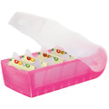 Karteibox CROCO DIN A8 quer, Lernkartei mit 100 Karten, transluzent-pink HAN 998-663D HAN 998-663 für 500 Karten