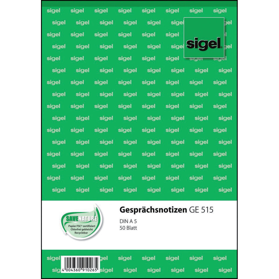 Gesprächsnotiz, A5, 50 Blatt SIGEL GE515