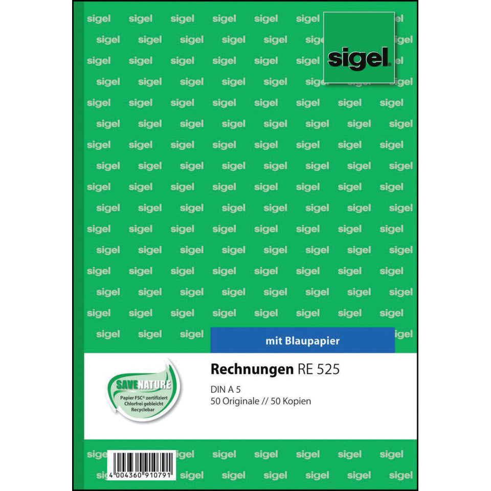 Rechnung, A5, 2x50 Blatt SIGEL RE525