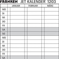 Datumsstreifen, 191 x 695 mm, weiß