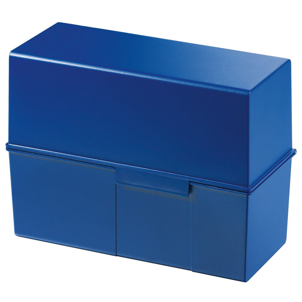 Karteibox DIN A5 quer, max 500 Karten m. Stahlscharnier, blau HAN 975-14D HAN 975-14 300 22,8x10,2x17,1