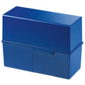 Karteibox DIN A5 quer, max 500 Karten m. Stahlscharnier, blau HAN 975-14D HAN 975-14 300 22,8x10,2x17,1