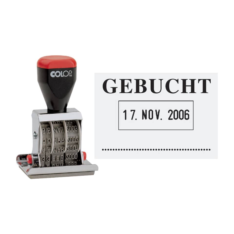 Datumstempel Gebucht 4mm   45x30mm COLOP 108673 COLOP 108673/04060L3 45x30mm