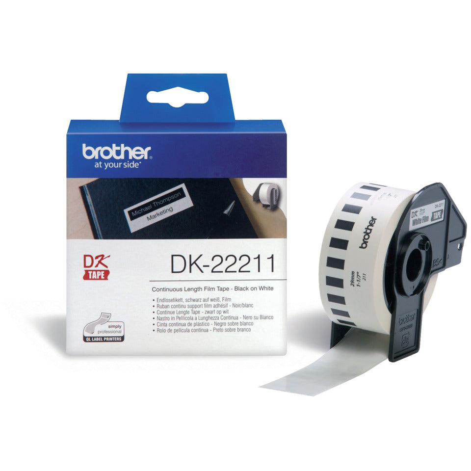 Endlosetiketten, 29mmx15,2m, weiß BROTHER DK22211 BROTHER DK22211 weiss L15.24B29mm