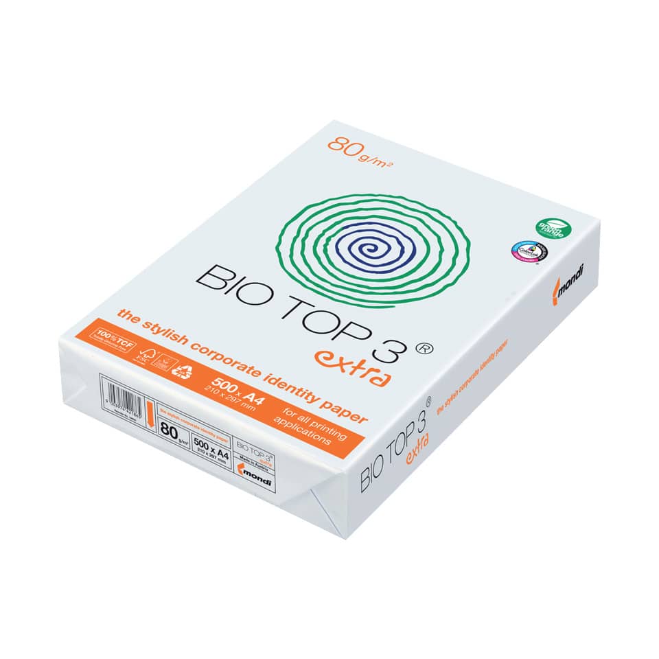 Kopierpapier Biotop 3® extra, A4, 80g/m², 500 Blatt, naturweiß BIOTOP 3 2100005019 BIO TOP 3  8667A80S 500Bl
