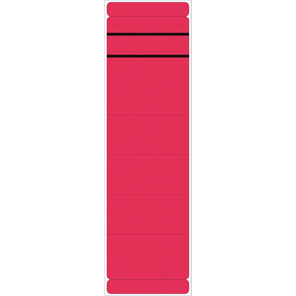 Ordnerrückenschild selbstklebend, 60 x 280 mm, breit/lang, 10 Stück, rot  ~~OEM~  5858 NEUTRAL 5858  skl  Pg 10St