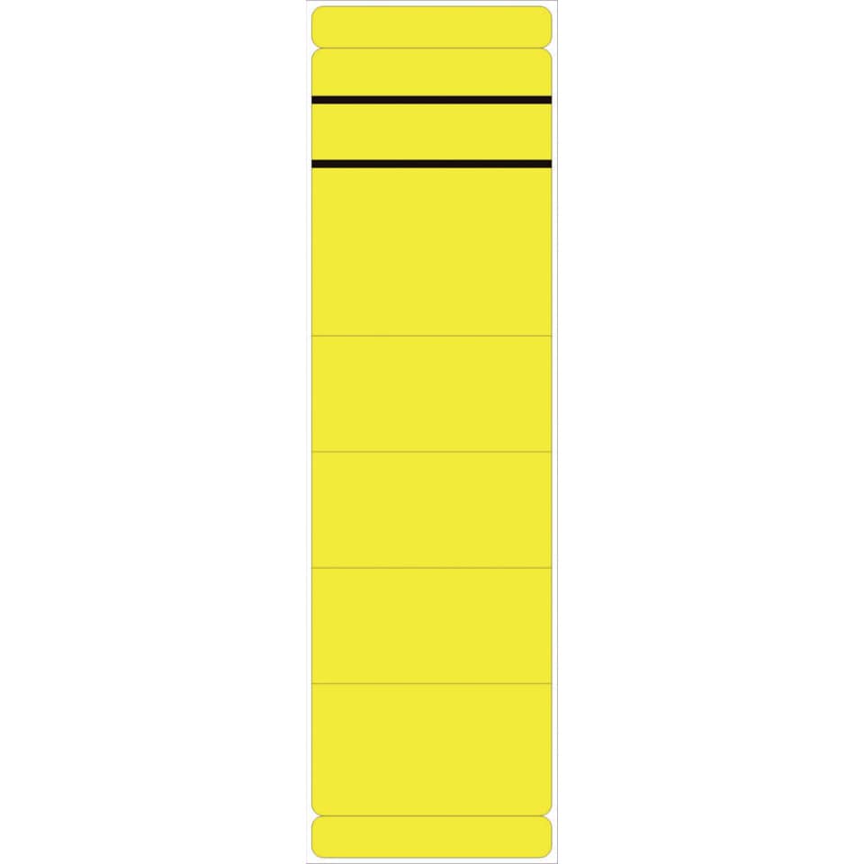 Ordnerrückenschild selbstklebend, 60 x 192 mm, breit/kurz, 10 Stück, gelb  5847 NEUTRAL 5847  skl  Pg 10St