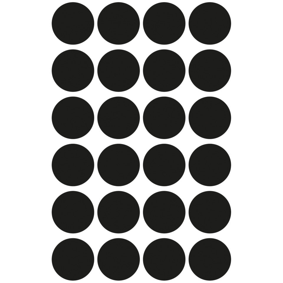 Markierungspunkte, Ø18mm, 96 Stück, schwarz AVERY ZWECKFORM 3003 ZWECKFORM 3003 permanent haftend