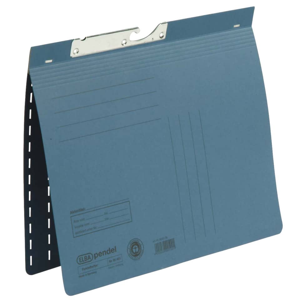 Pendelhefter, A4, 250g/m², kaufmännische Heftung, blau ELBA 100560093 ELBA 100560093  90451BL