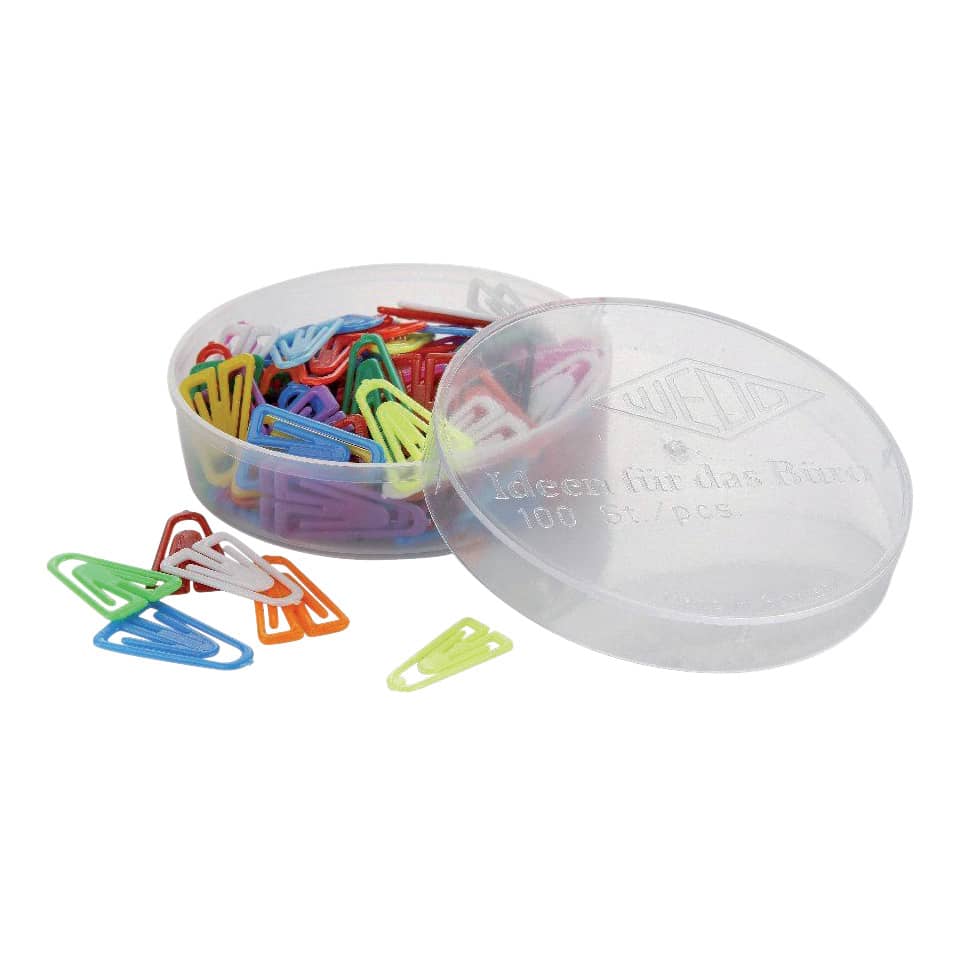 Büroklammerm VX, 25mm, 100 Stück, farblich sortiert WEDO 1267 WEDO 1267 Plastik 100ST