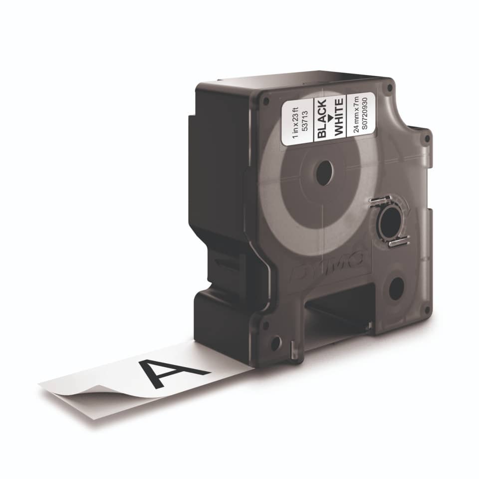 Schriftband, 24mmx7m, schwarz/weiß DYMO S0720930 DYMO 53713  S0720930