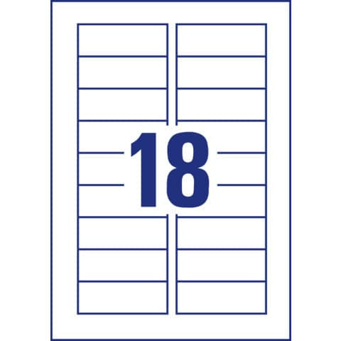 J8871-5 Magnet-Schilder, 78 x 28 mm, spezialbeschichtet, 5 Blatt/90 Etiketten...