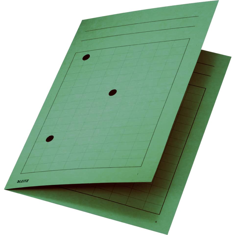 Umlaufmappe, A4, Gitterdruck, 320g/m², grün LEITZ 3998-00-55 LEITZ 39980055 Karton 320g