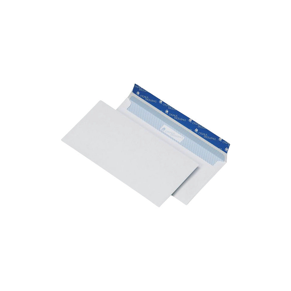 Briefumschlag ohne Fenster, DIN lang, 100g/m², haftklebend, 500 Stück, weiß CYGNUS EXCELLENCE 30005442 CYGNUS EXCELLENCE 30005442 500ST