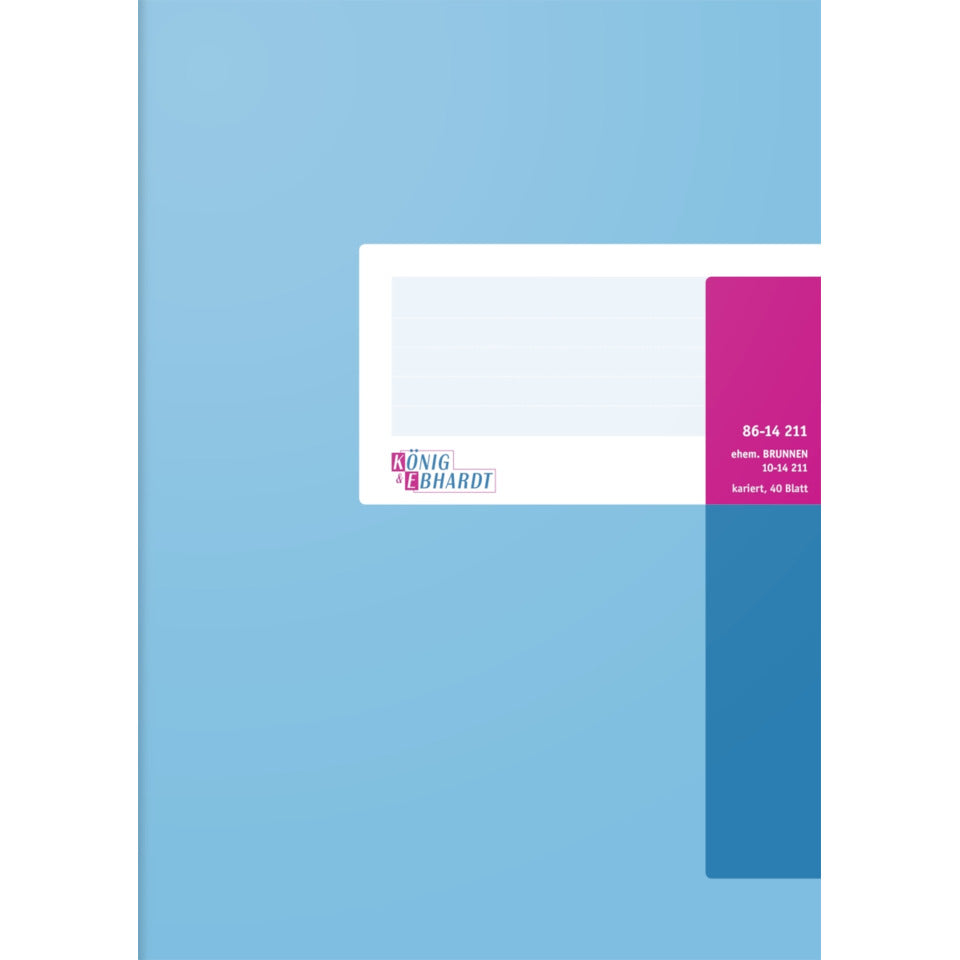 Geschäftsbuch A4, 80 Seiten, kariert, Karton, magenta/hellblau KÖNIG & EBHARDT 8614211 K+E 8614211 Karton
