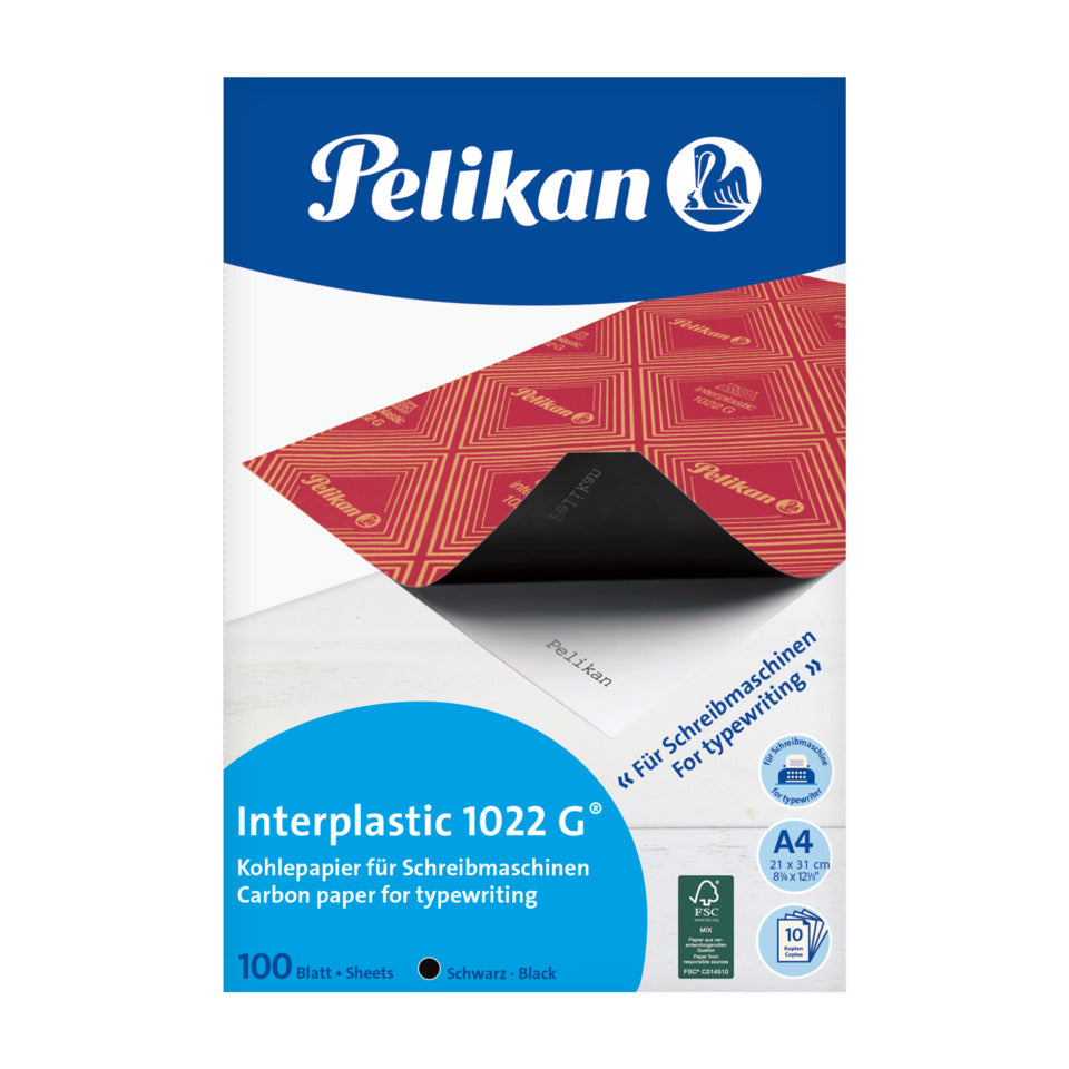 Kohlepapier Interplastic® 1022G, schwarz, A4, 100 Blatt PELIKAN 400142584 PELIKAN 400142584 404400 1022G/100Bl