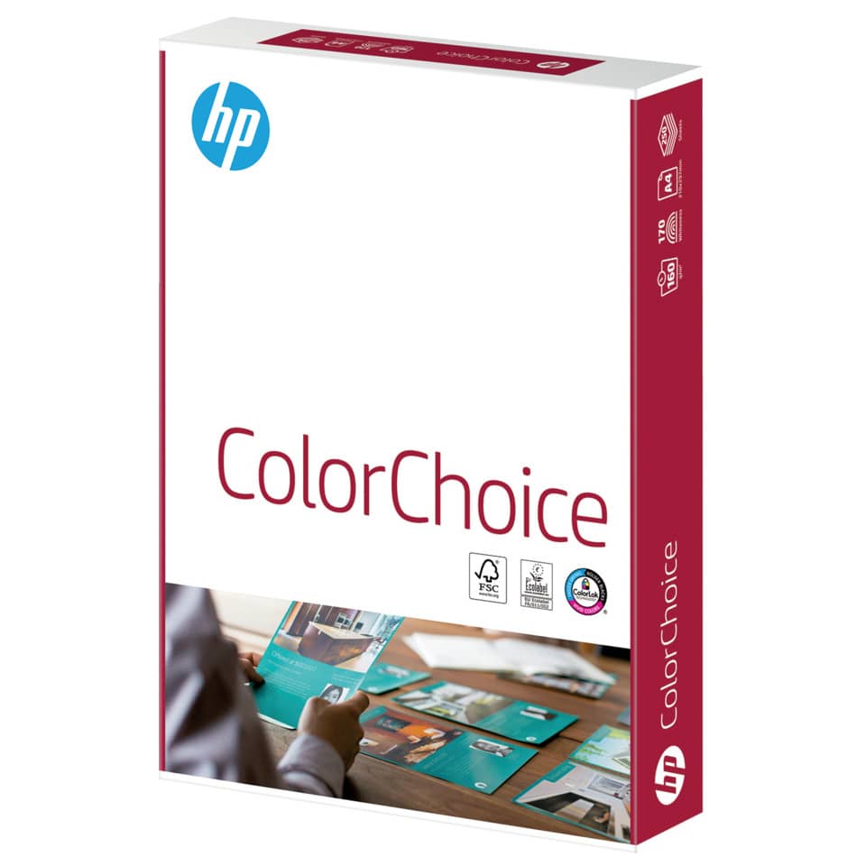 Laserpapier Color Choise , A4, 160g/m², 250 Blatt, hochweiß HP CHP754 HP 88239912 Color Choice 250Bl