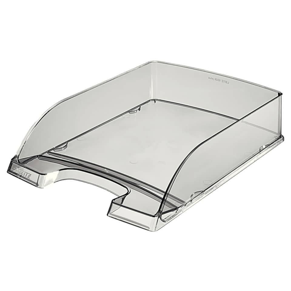 Briefkorb Transparent Plus, A4, Polystyrol, grau LEITZ 5226-00-92