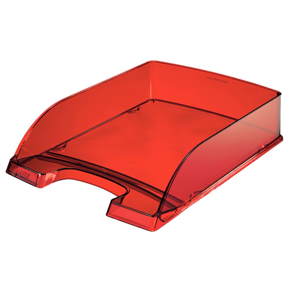 Briefkorb Transparent Plus, A4, Polystyrol, dunkelrot LEITZ 5226-00-28