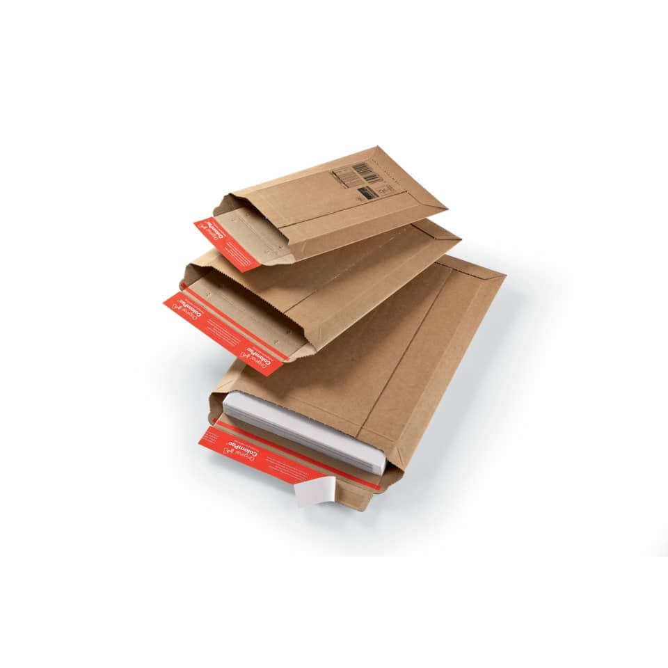 Versandtasche, 250x360x50mm, Wellpappe, braun COLOMPAC 30000183 COLOMPAC 30000183 250x360x50mm