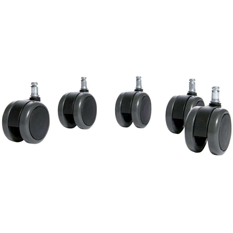 Hartbodenrollen GAP groß anthrazit/schwarz   5 Rollen TOPSTAR 6990 TOPSTAR 6990 5cm