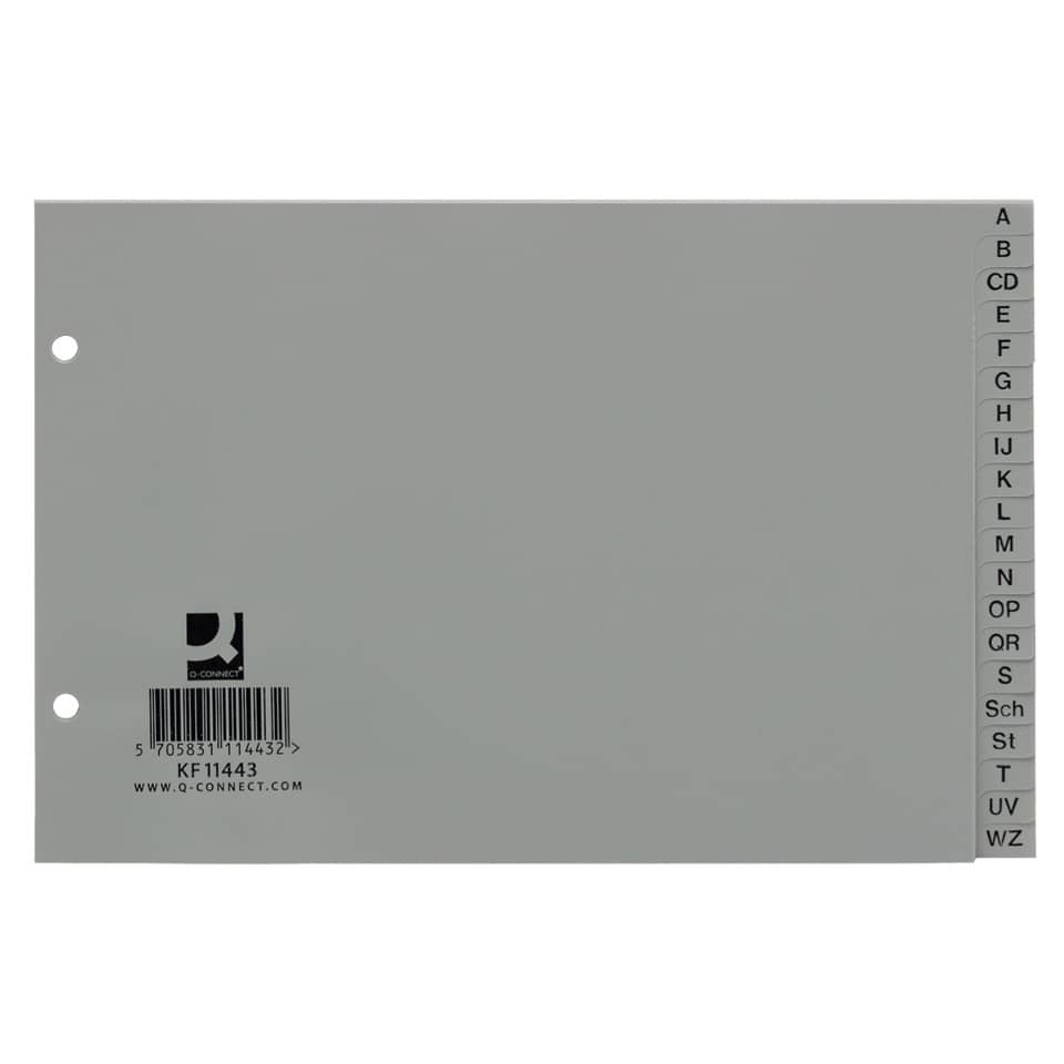 Ordnerregister A-Z, A5 quer, grau Q-CONNECT KF11443 Q-CONNECT KF11443 20-teilig