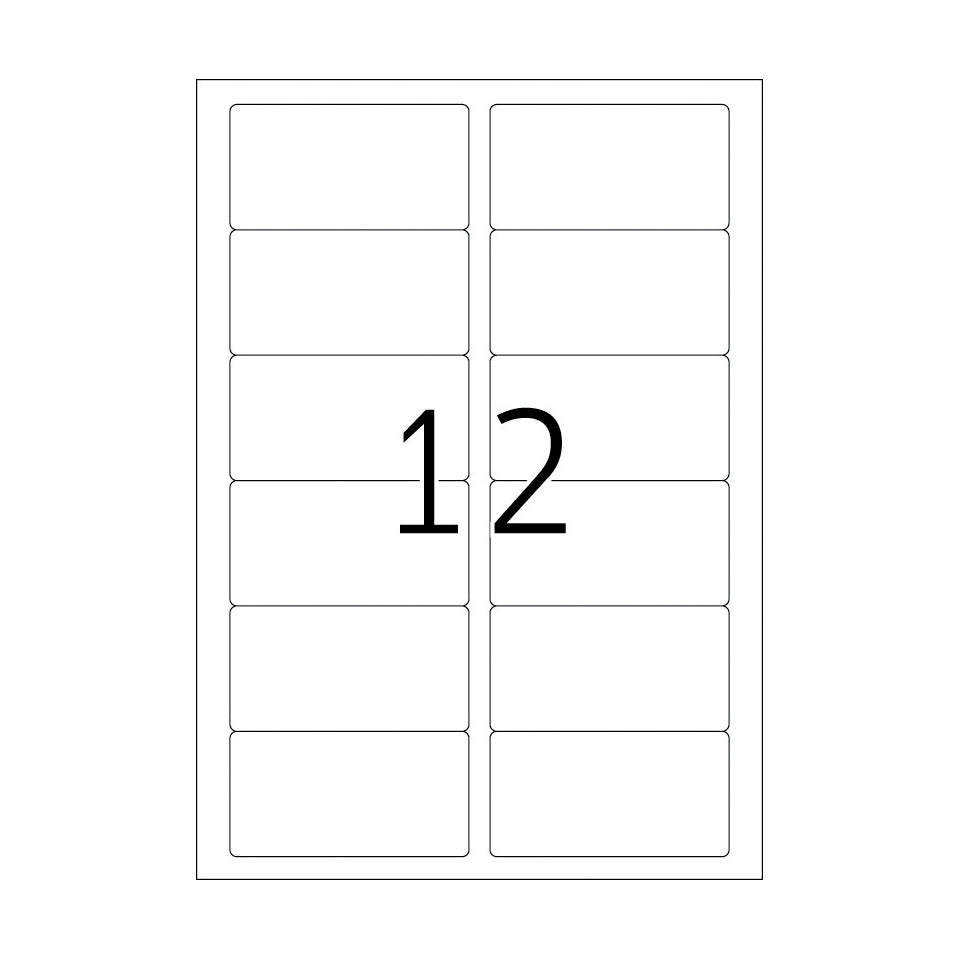 Etiketten Premium permanent, 88,9x46,6mm, 1200 Stück, weiß HERMA 4666 HERMA 4666 DIN-Kuvert 1200 St. permanent