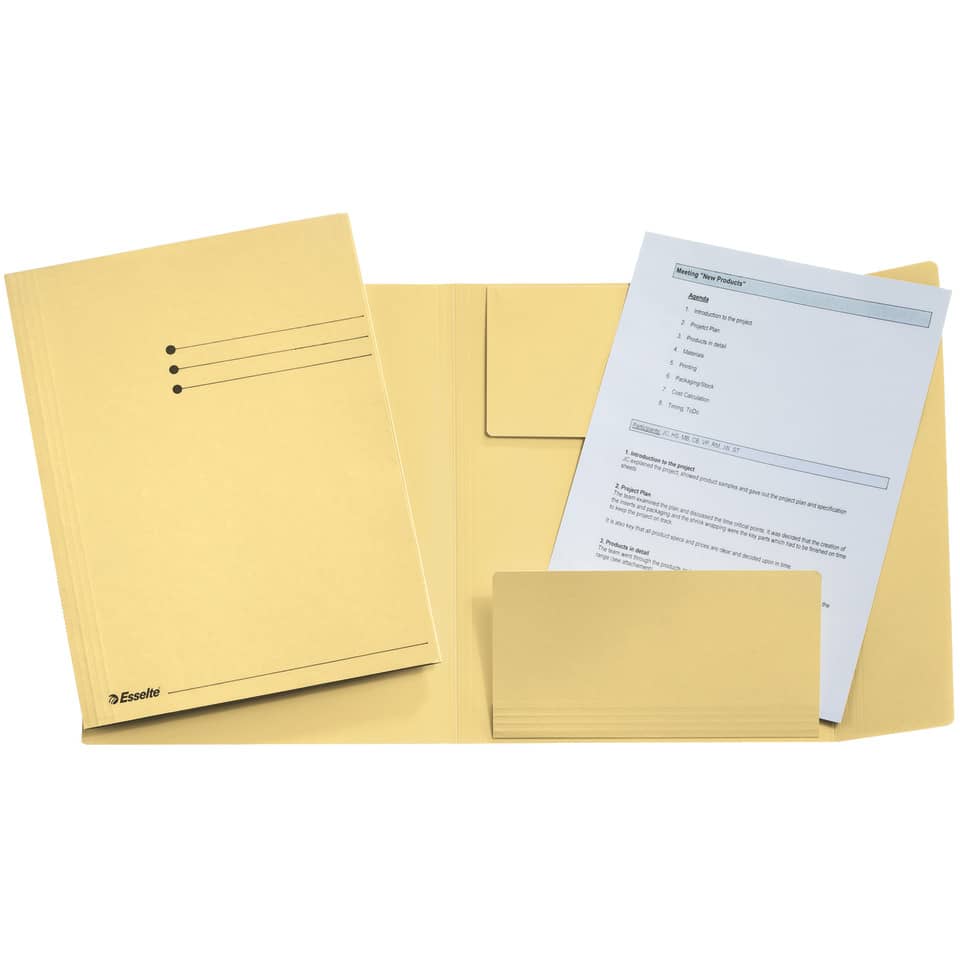 Jurismappe, A4, Manilakarton, gelb ESSELTE 1033306 ESSELTE 1033306 Manila RC 275g