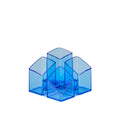 Schreibtischköcher SCALA, mit 4 Fächern und Kartenständer, transparent-blau HAN 17450-26D HAN 17450-26  4tlg.