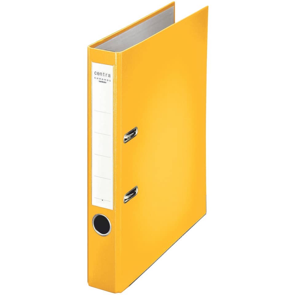 Ordner Plastik Chromos, mit Schlitzen, A4, 55 mm, gelb CENTRA 231133