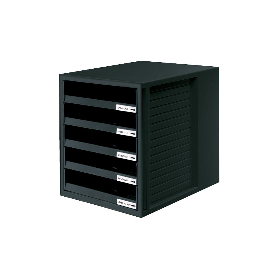 Schubladenbox SCHRANK-SET 5 offene Schubladen schwarz HAN 1401-13D HAN 1401-13  5 offene Schuebe
